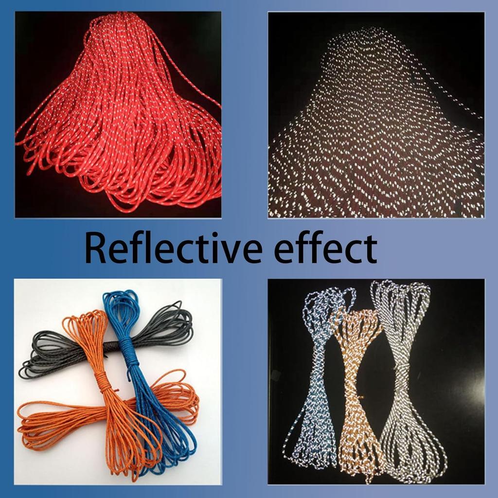 Dyneema Tent Guy Guide Reflective Green Rope - 200kg Breaking Strain - Lengths in Meters - Suitable for Sailing, Dinghy, Yachting, Cruising, Racing,