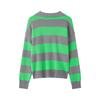 Spring 2026 Women's European & American Striped Lapel Knit Pullover Sweater