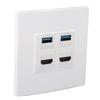 HD Multimedia Interface Ethernet Wall Plate Professional High Speed USB3.0 4K 60HZ 4 Port Wall Plate for Computer TV