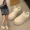 Popular high-end versatile little white shoes heightened thick baseplate shoes women's 2025 new summer leisure sports muffin shoes