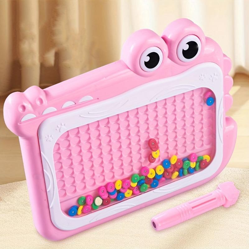 Crocodile Magnetic Drawing Board Toy Kids Bead Doodle Board with Stylus for Early Education