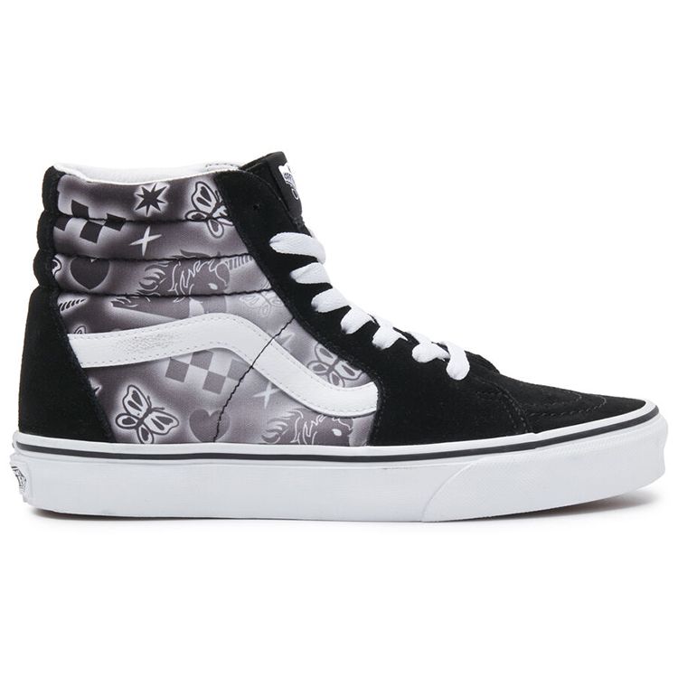 Vans Sk8 High Top Skate Shoes Black And White Print Unisex Sneakers VN0A32QG4U8