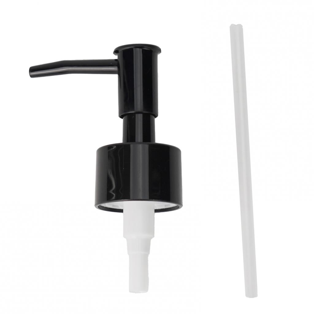 ABS Plastic Pump Head Tube Black Head Shower Silver