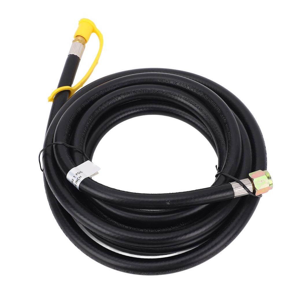 Gas Quick Connect Hose 12ft Length Brass and PVC RV Grill Connector Hose with Elbow Adapter