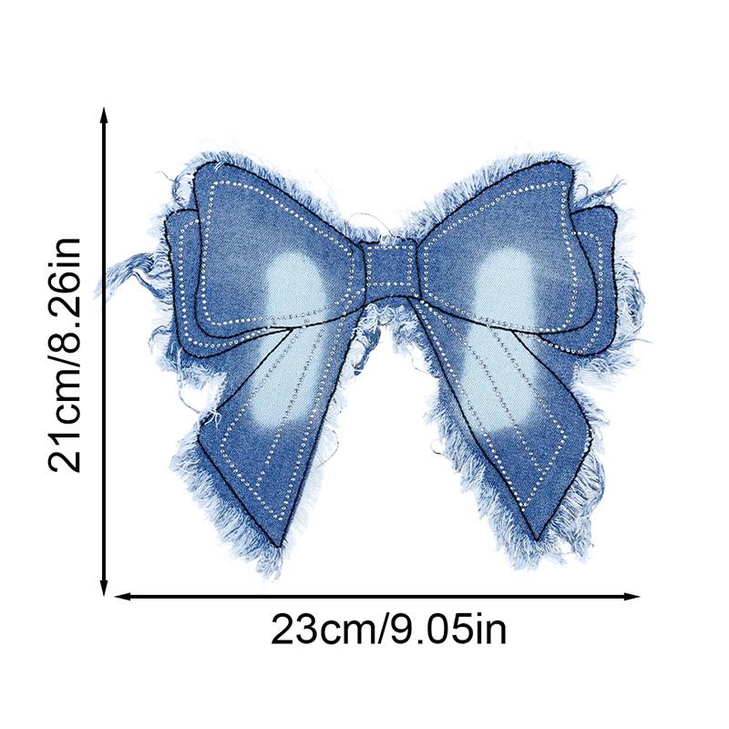 

1 шт. Пришивной для одежды Джинсовые заплаты Большая вышитая нашивка Спортивная обувь Форма медведя Сделай сам Пятиконечная звезда Галстук-бабочка