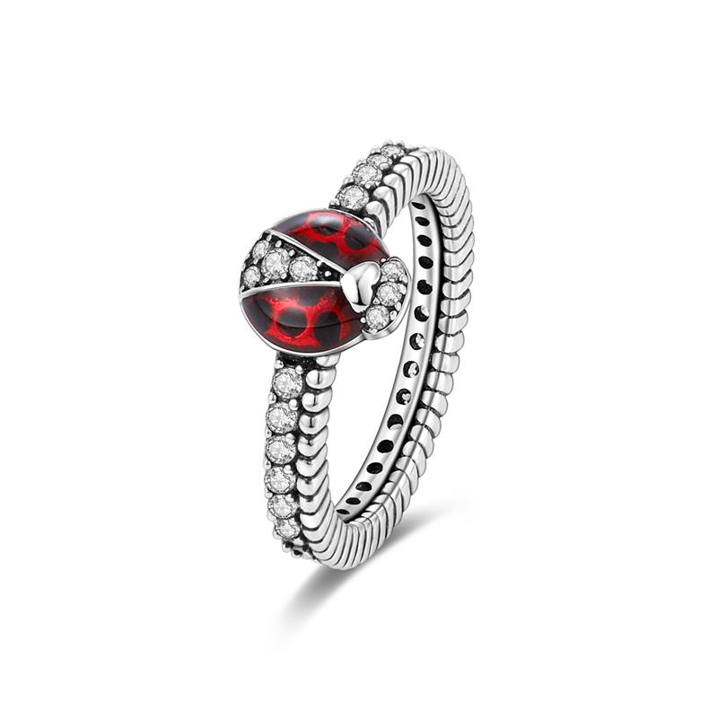925 Silver Butterfly Dragonfly Insect Closed Ring For Women Valentine's Birthday Gifts DIY Wedding Jewelry Accessory