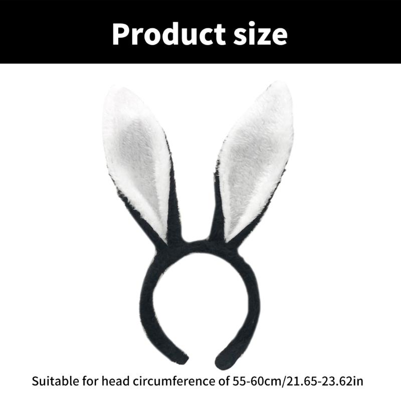 Serre-tête Oreilles de Lapin Cosplay Serre-tête Oreilles d'Animal Serre-tête Pelucheux Accessoires de Costume Thème Fille Fête Headwear