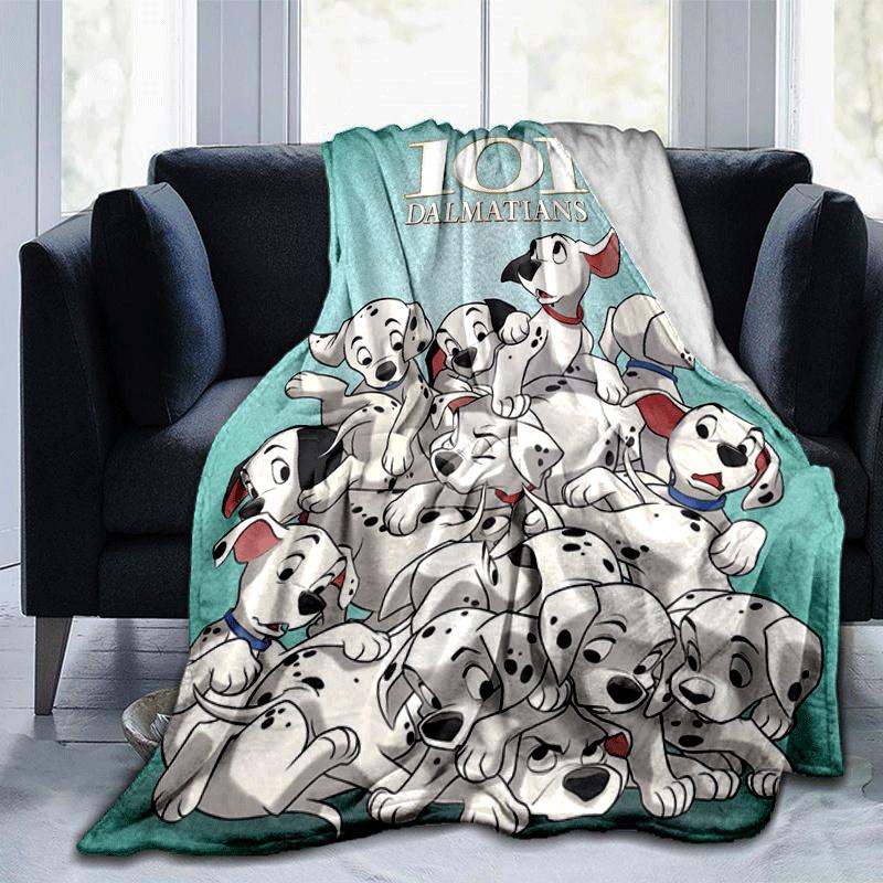 

1pc 101 Dalmatians Printing Blanket - Soft, All-Season Throw for Office Blanket, Car, Travel 80cmx120cm(31inx47in)