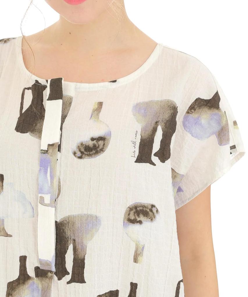 Narue Shirred Boiled Water Jug Sizes Nightgown, Women's, Beige, M-L