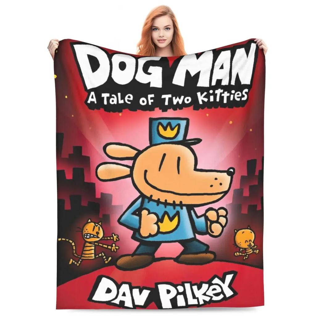 Dog Man Dogman A Přítel Mikro Deka Pikniková Flanelová Lůžkovina Přehozy Na Pohovku Postel Teplá Přizpůsobená Kvalitní Přehoz