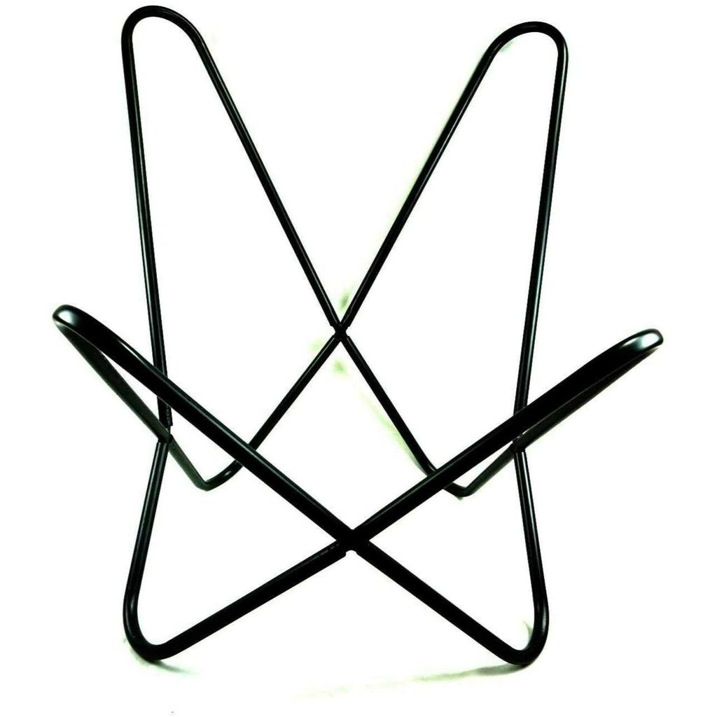 Handmade Vintage Hairon Leather Lounge Butterfly Relax Arm Chair Full Folding