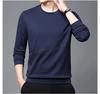 Spring and Autumn Thin Sweatshirt Slim Base Shirt Top Men's Pullover Round Neck Casual Versatile Long Sleeve T-shirt