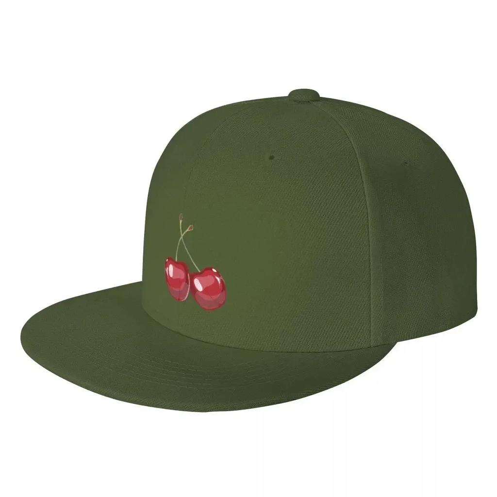 Red Cherry Fruit Realistic Cartoon Baseball Cap Custom Cap Rave Hood Baseball For Unisex Womens