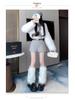 High-Waisted Women's Woolen A-Line Shorts - 2026 Autumn/Winter Collection, Fashionable Wide-Leg Bootcut Style.