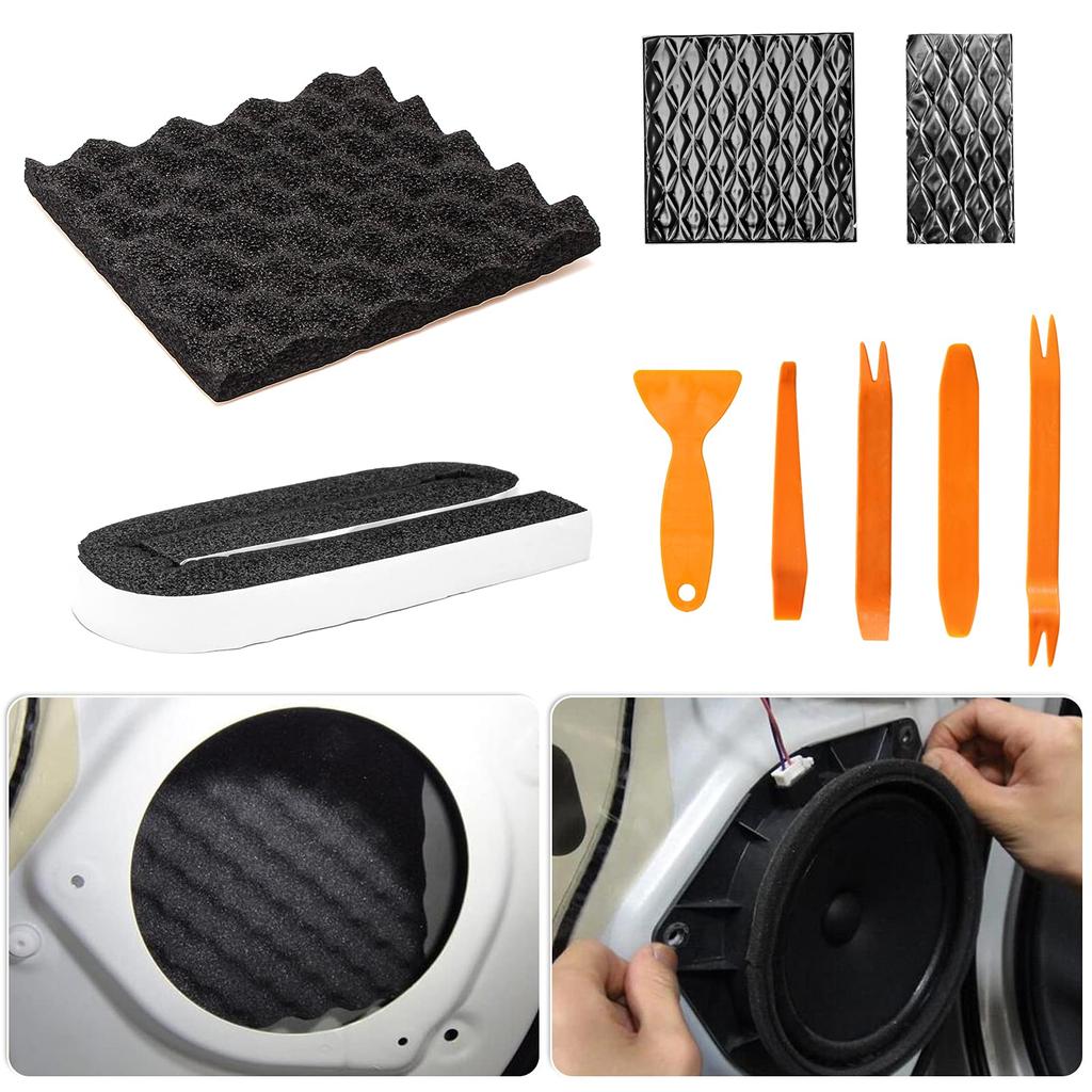 ZHUBANG Taśma Dźwiękochłonna Dźwiękochłonna do Tłumienia Wibracji i Materiał Dźwiękochłonny na Tylnej Stronie Pianki Dźwiękochłonnej Wibracyjnej Ciepła