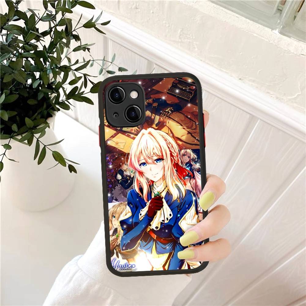 Violet Evergarden Phone Case For IPhone 16 15 14 X XR XS 7 8 Plus 11 12 13 Pro MAX 13mini Matte Shockproof Case