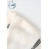 ZIHAN Women's 100% Lamb Wool Color-block Striped Crew Neck Sweater