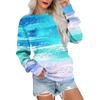 Women's Printed Sweatshirt Long Sleeve Round Neck Casual Comfortable Loose Lightweight Women's Sweatshirt