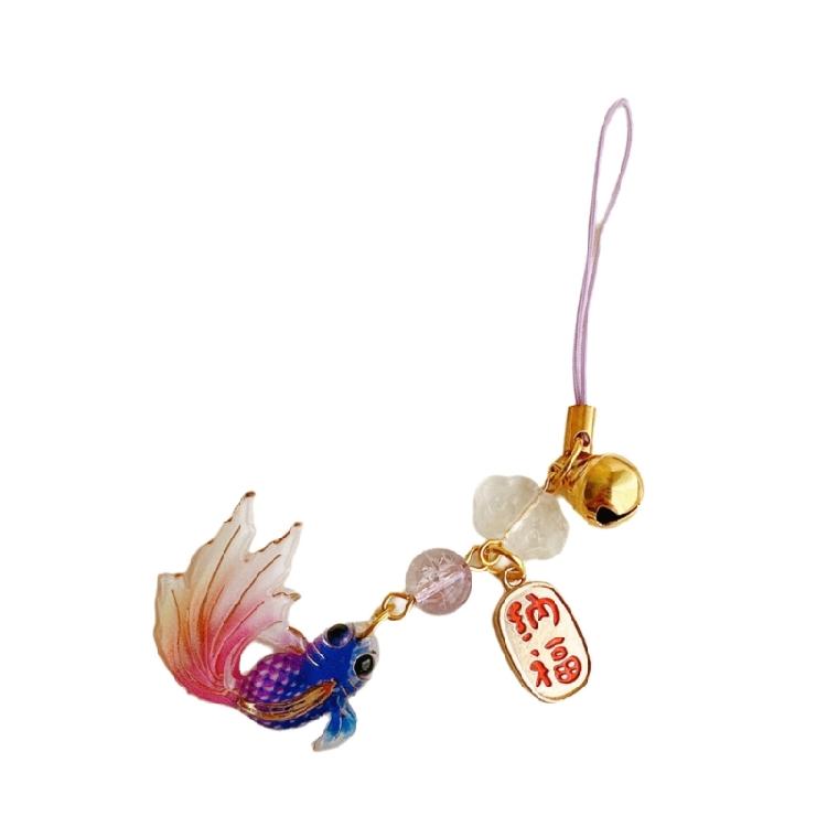 Practical Fish Star Alloy Phone Charm Pendant Vibranting Color Portable Keychain for Collectors and Trendy Women