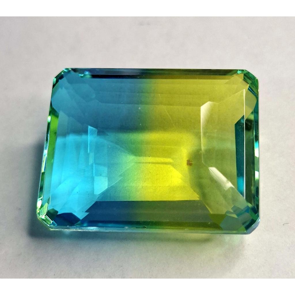 Bi-Color Tourmaline Natural 107-109 Ct Emerald Cut Beautiful Loose Gemstone