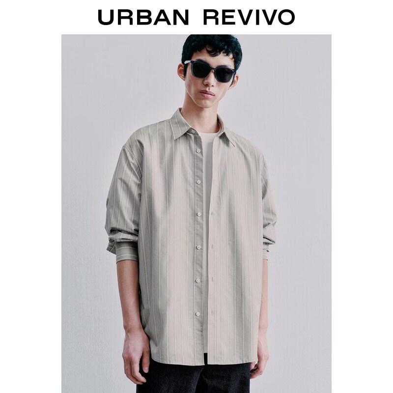

UR Men s Spring 2026 Color Block Striped Button-Up Shirt M