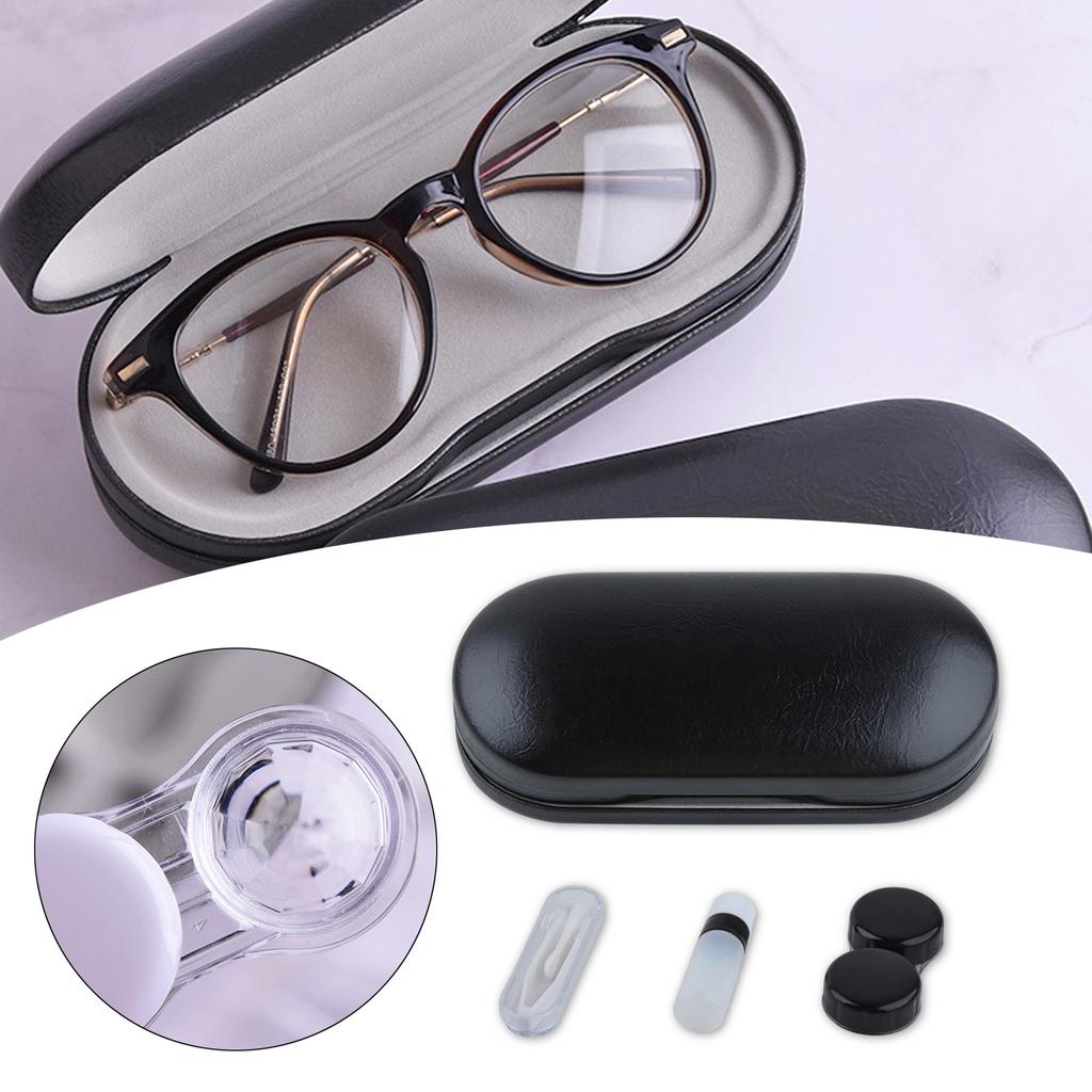 Multipurpose Eyeglasses Contact Lens Holder with Double Layered Soft Protective Lining Eyeglass Holder Eyewear Case