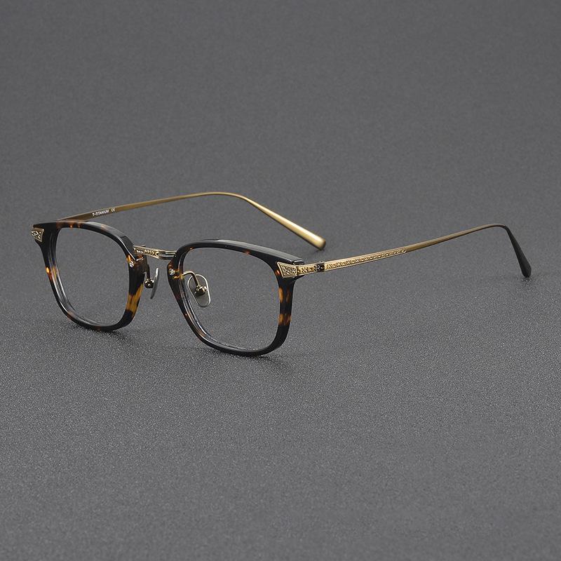

Japanese Brand Same Design Retro Square Men Glasses Frame High Quality Acetate Titanium Eyeglasses N-023 Eyewear