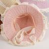 Sunshade Straw Hat Women's Large Eave Lace Bow Sunshade Hat Foldable Seaside Beach Sun Hat