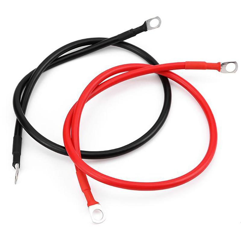 Battery Connect Inverter Cable Silicone Cable With Lug Cable Soft Terminal Wire Black Red M6 M8 M10 9Awg 7Awg 5Awg 4Awg 2Awg