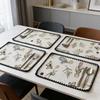 Washable Cotton Linen Dining Pads 12 x 18 Inch Easy Care for Home Kitchen Restaurant Decor Placemats