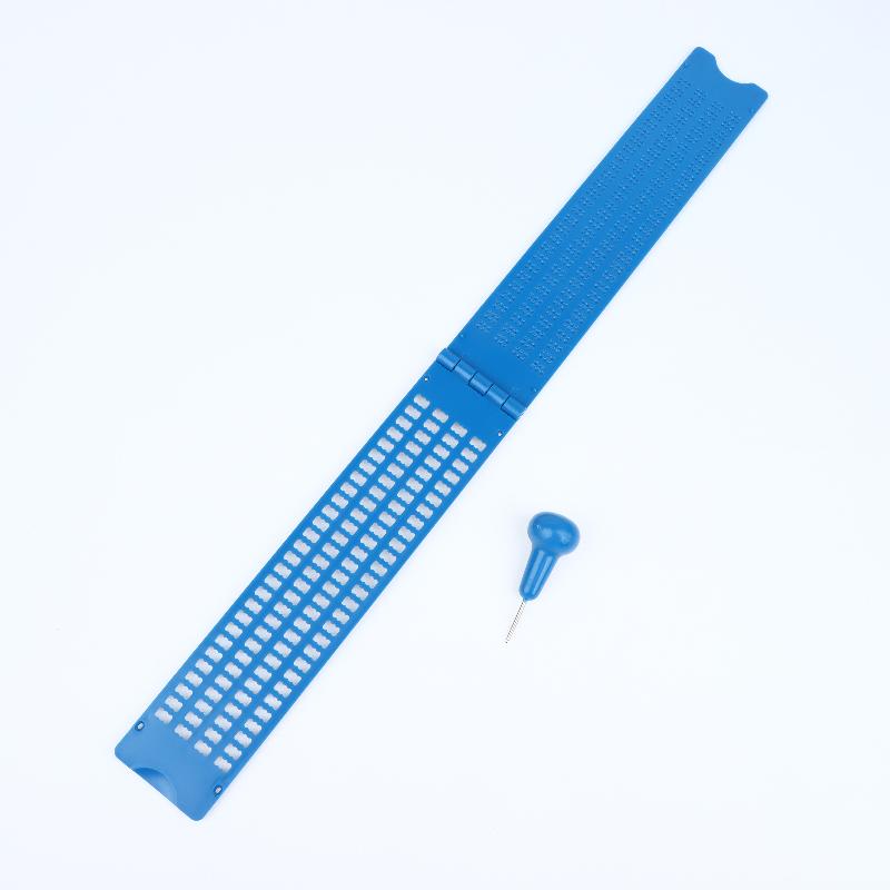 Mini Size Braille Writing Plate Kit for Blind People Portable Braille Board with Stylus Paper for Outdoor Trip Use