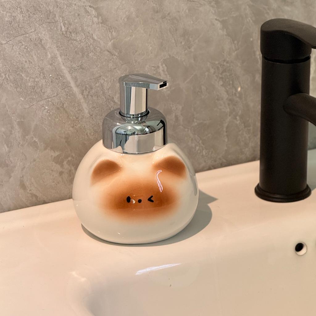 Siamese cat hand sanitizer foam separately bottled bathroom counter lovely press bottle shampoo bath bottle soap dispenser