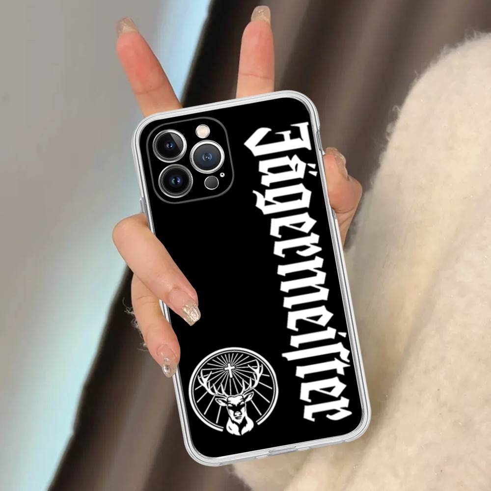 Hot J-JaegermeisterS for iPhone 17 16 15 14 13 12 11 Pro Max Plus Transparent Soft TPU Phone Cover
