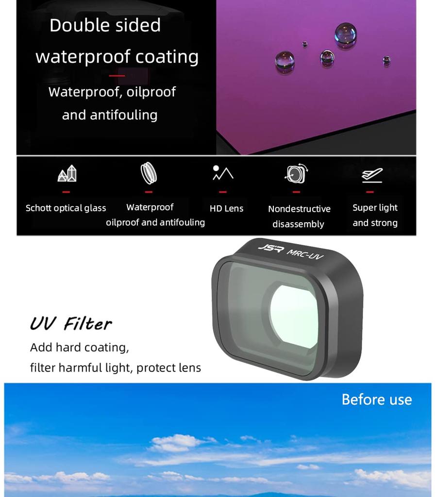 Fenmic DJI Mini 3 Pro Lens Filters (ND8+ND16+ND32+ND64)