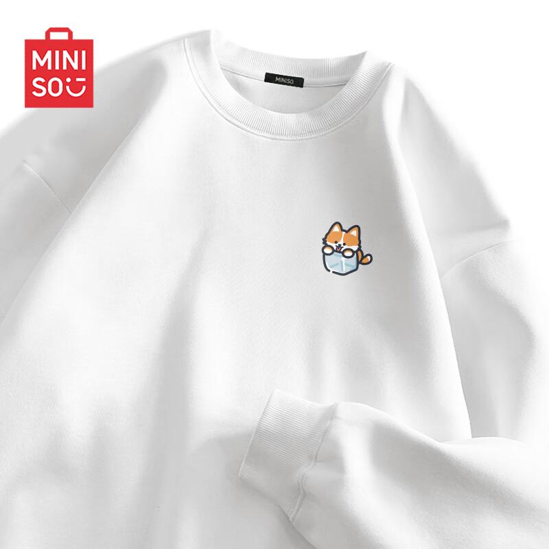 

Мужской свитшот MINISO из плотного хлопка с круглым вырезом и принтом корги 4XL