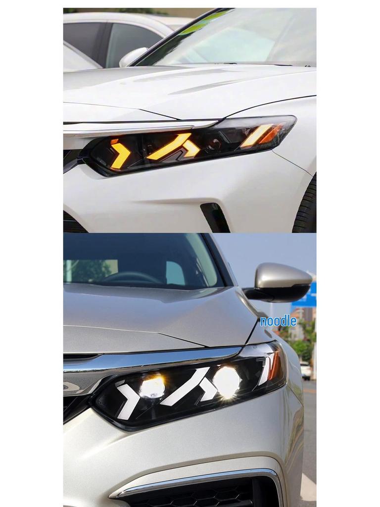 19-22 Honda Inspire Headlight Assembly: Lamborghini-Style LED DRLs & Flowing Turn Signals