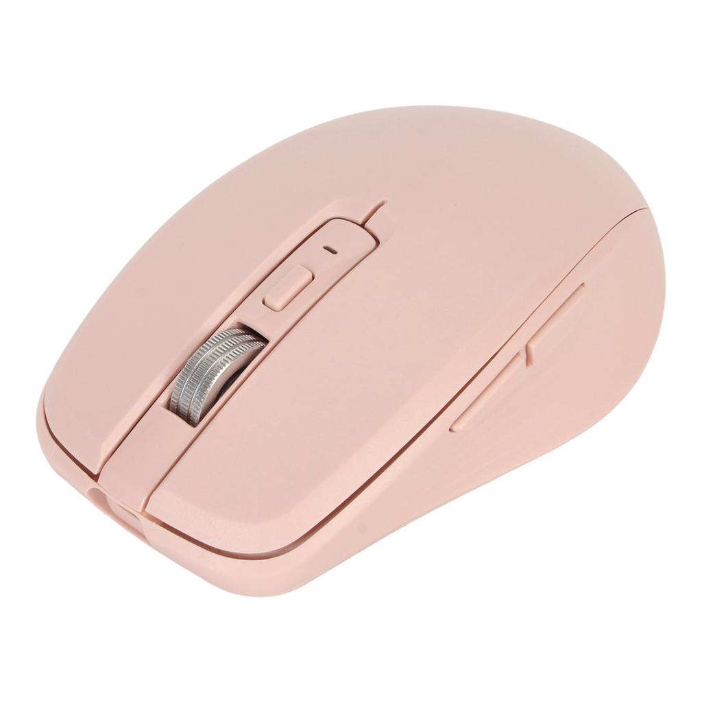 2.4G Wireless Mouse Dual Mode 2400 DPI Bluetooth Mouse with 14 RGB Lighting Effects for Laptop for Windows for OS X Rose