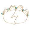 Jewelry Headband 21.7in Long Golden Color Retro Style Exquisite Luster Tassel Forehead Headband for Women Wedding Party