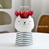 Cute Cartoon Animal Ceramic Flower Pot Creative Succulent Planter for Indoor Home Decor