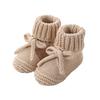 New Baby Bow Tie Knitted Sock Shoes Non-Slip Soft Sole First Walker Socks Cute Crawling Sock for Infants Toddler Footwear