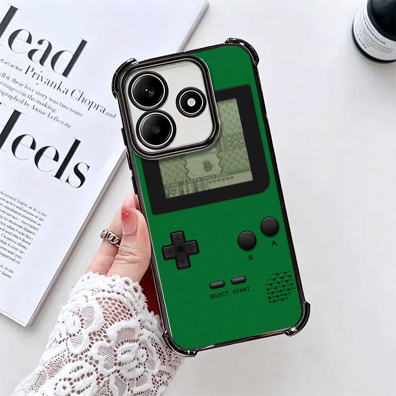 Game Console Trend Pattern Plating Phone Case For Xiaomi Redmi Note 14 15 Pro Plus 13 12 11 11S 11T 10 9S 9 5G Anti-Fall Airabag
