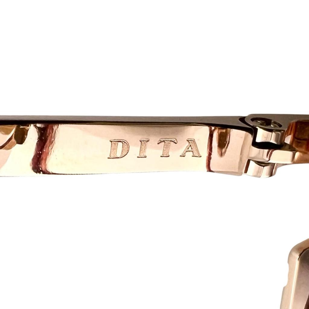 Excellent DITA Glasses BEHCKA Square Rose gold titanium Women DTX196 Used