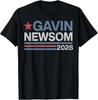 Newsom 2028 President 48 Amerikaanse Vlag Verkiezingscampagne Mannen Vrouwen T-shirt