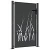 vidaXL Gartentor Anthrazit 100x125 cm Stahl Gras-Design