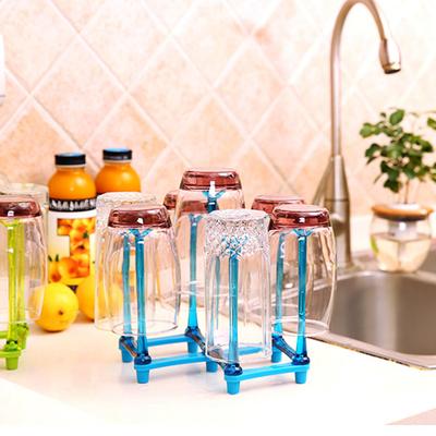 Practical Folding Drainer Dryer Bottle Drying Rack Thicken Plastic Bottle Drying Holder Space Saving for Glasses Cups Mug