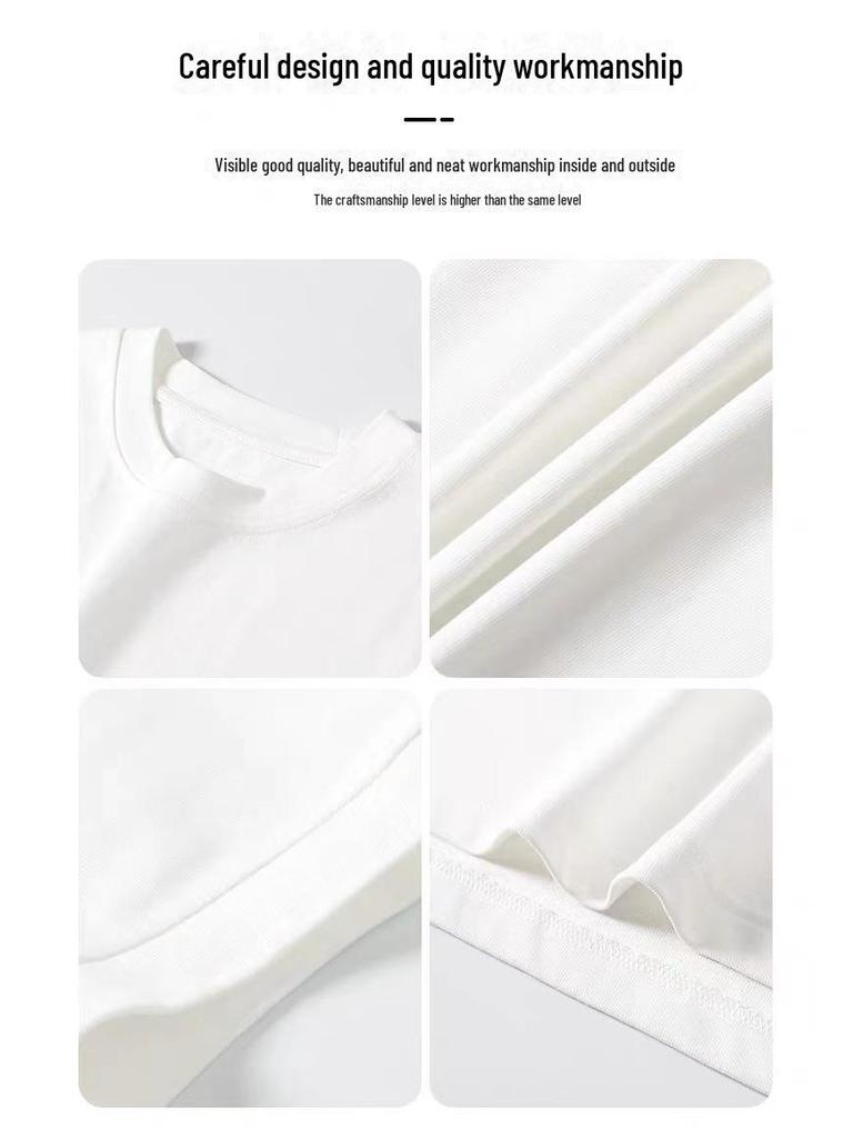 Herr Trendig Rundhals Kortärmad T-shirt - 2024 Sommar Storsäljare Ren Bomull Tryck