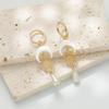 Plated Sophisticated Gold Moon Teardrop Earrings With Natural Shell