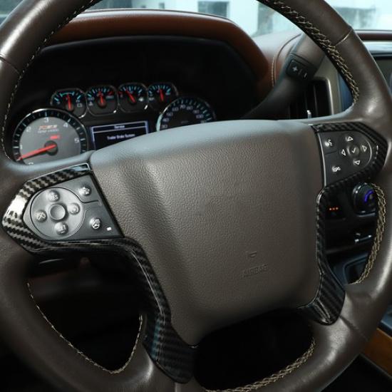 Steering Wheel Cover Trim Interior Accessories For Silverado GMC Sierra 2014-18