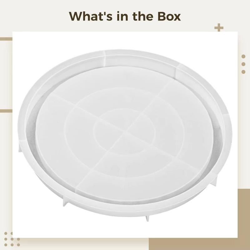 Round Silicone Tray Mold for Resin Crafting, Perfect for Centerpieces, Displays, and Serving