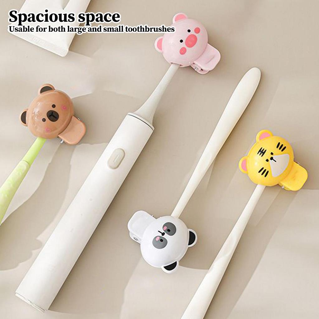 Zahnbürstenkopfabdeckung Staubdicht Zahnbürsten Schutzkappe Tierförmig Tragbarer Kunststoffclip Für Haushalt Reise Badezimmer